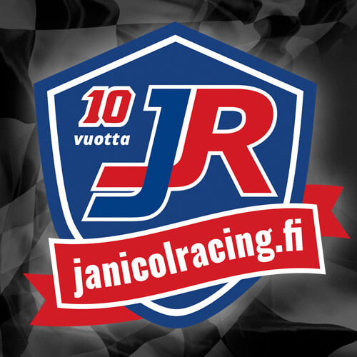 Janicol Racing 10 vuotta tunnus.